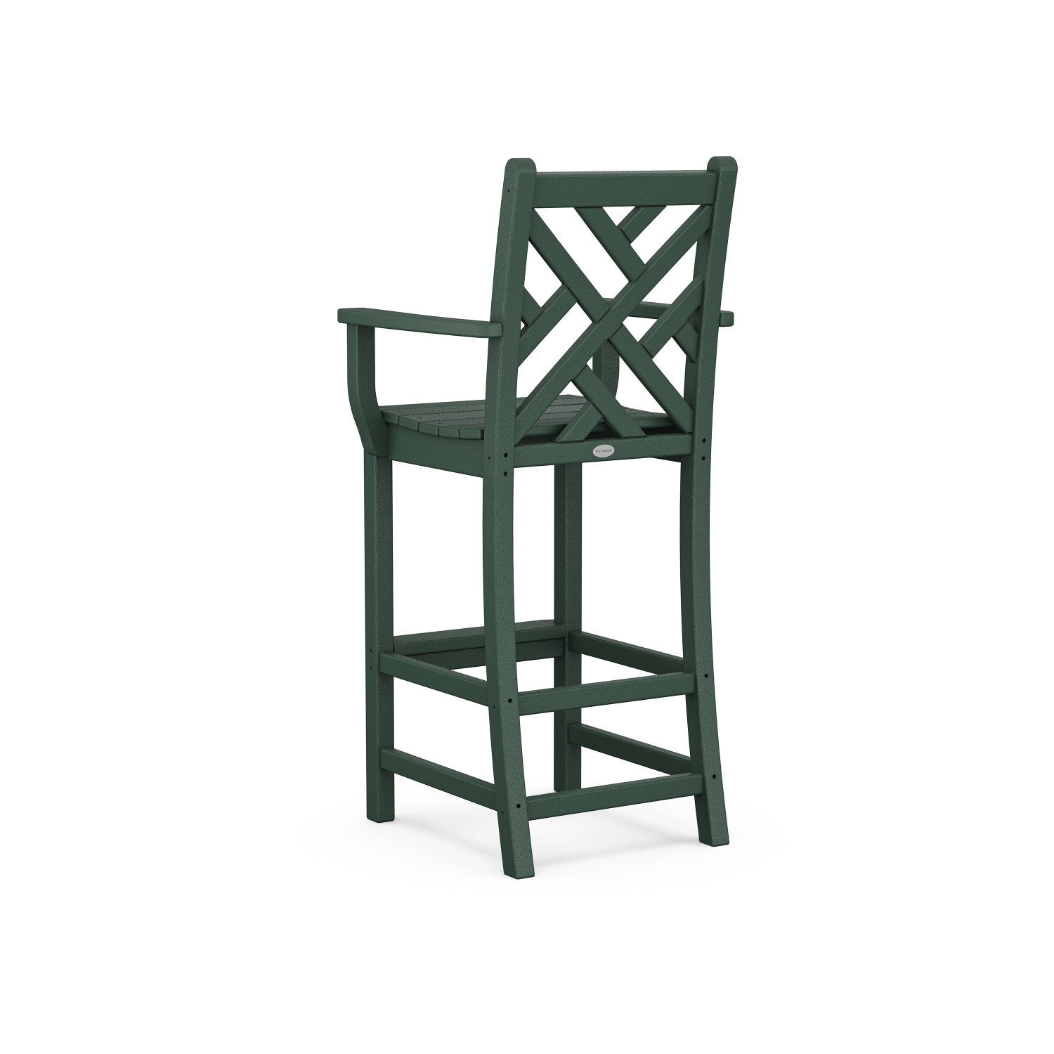 POLYWOOD® Chippendale Patio Bar Stool, Green
