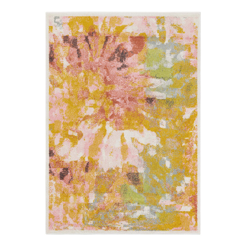 Unique Loom Flower Whimsy Kids Rug, Rectangle 4'1" x 6'1"
