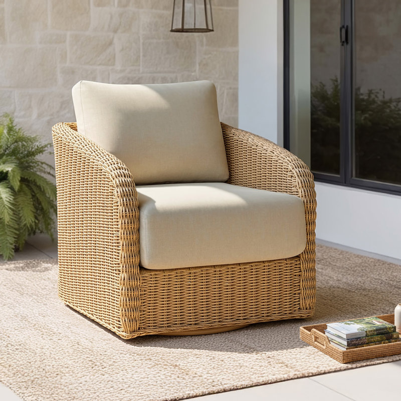 Outdoor Wicker Swivel Chair