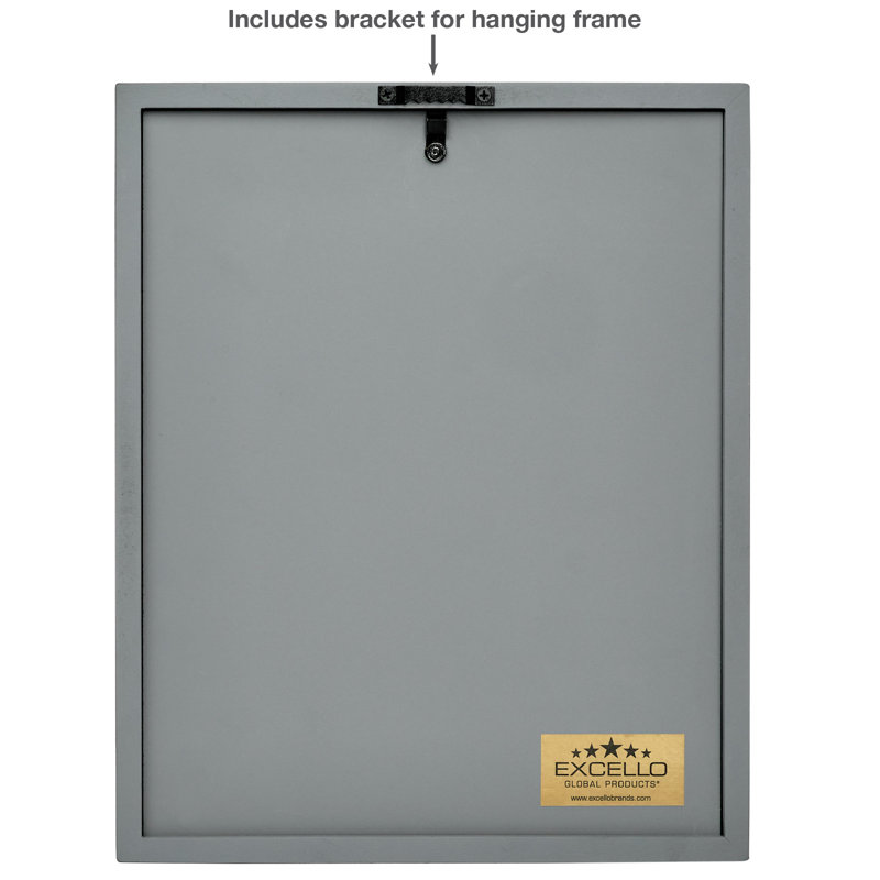 Picture Frame with Mat, Gray