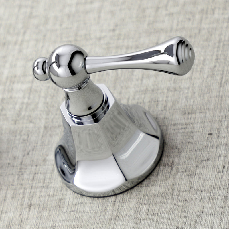 Polished Chrome Wall Mount Bathroom Faucet with Dual Handles