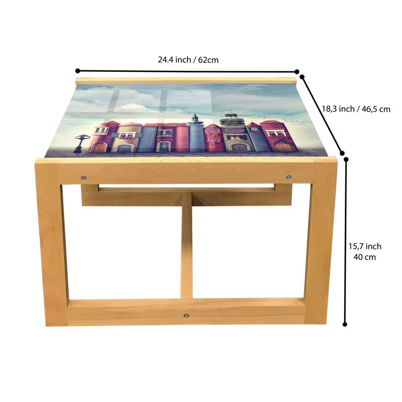 Janais Trestle Coffee Table, 40cm H x 46.5cm W x 62cm D