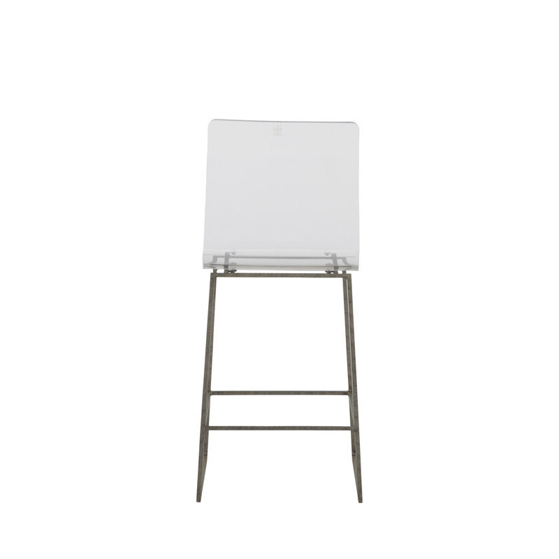 King Stool, Antique Silver, Counter Stool (24.75" Seat Height)