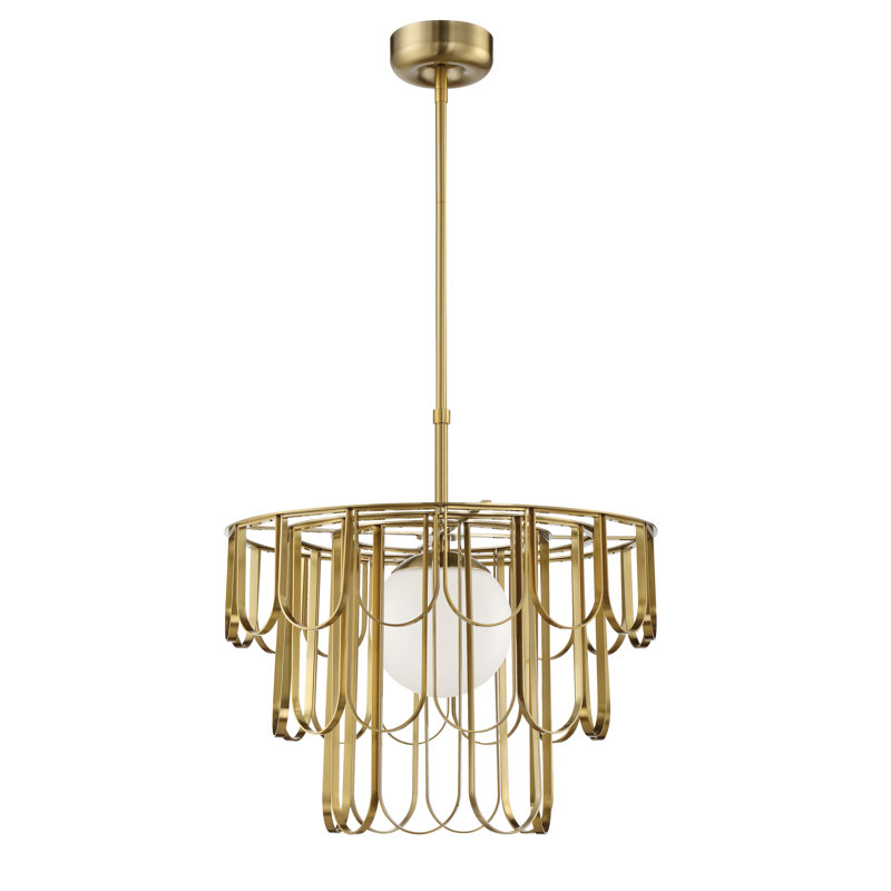Hialmar 1 - Light Unique/Statement Pendant, Brass, 67.8" H x 24" W x 24" D