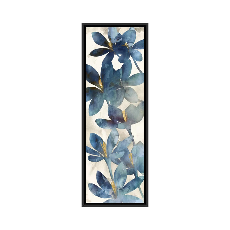 «Indigo Veranda I», impression sur toile tendue, H 60 po x l 20 po x P 1,5 po, Toile avec cadre noir
