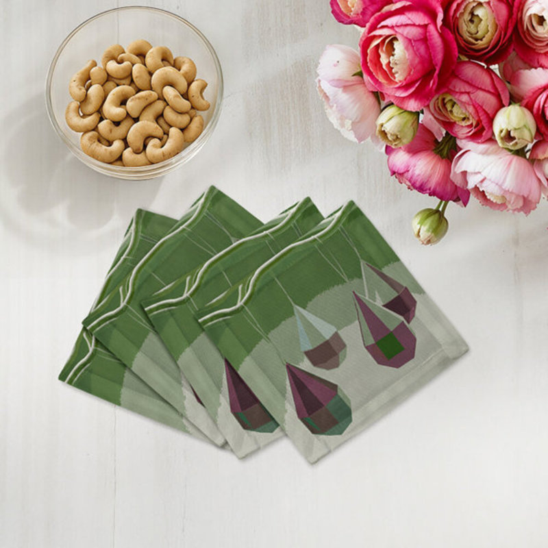 Square Napkins, Plum Emerald