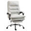 Bureau avec microfibre blanc crème (polyester), télécommande et siège réglable, siège pivotant