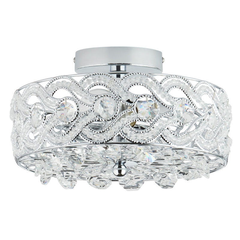 11.5"W Nowthen Nickel Semi-Flush Mount Ceiling Fixture