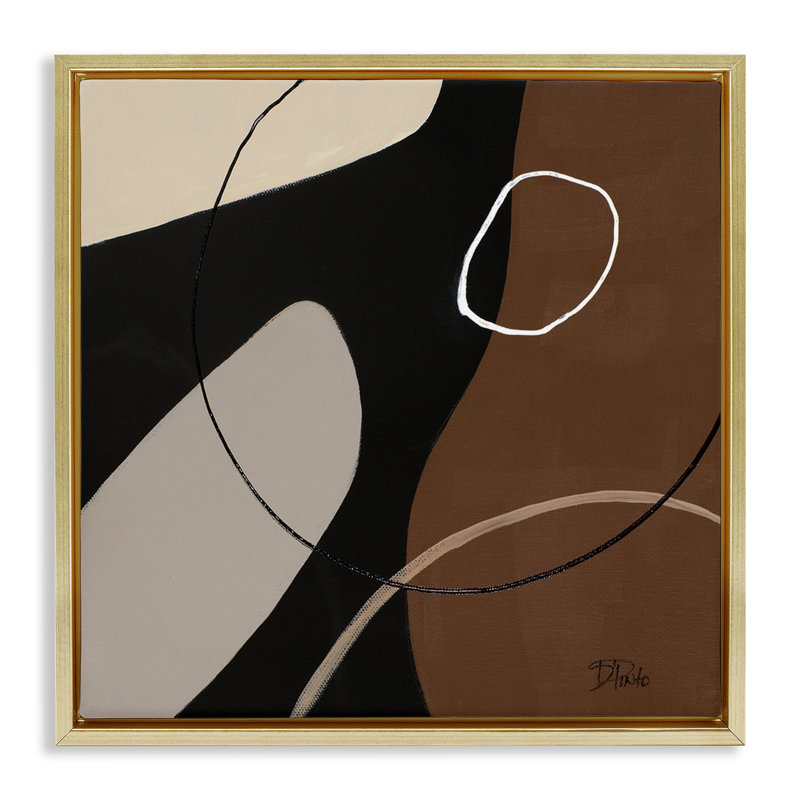 «Minimal Project Shapes Floater», art mural sur toile par Patricia Pinto, H 18 po x l 18 po x P 1,7 po