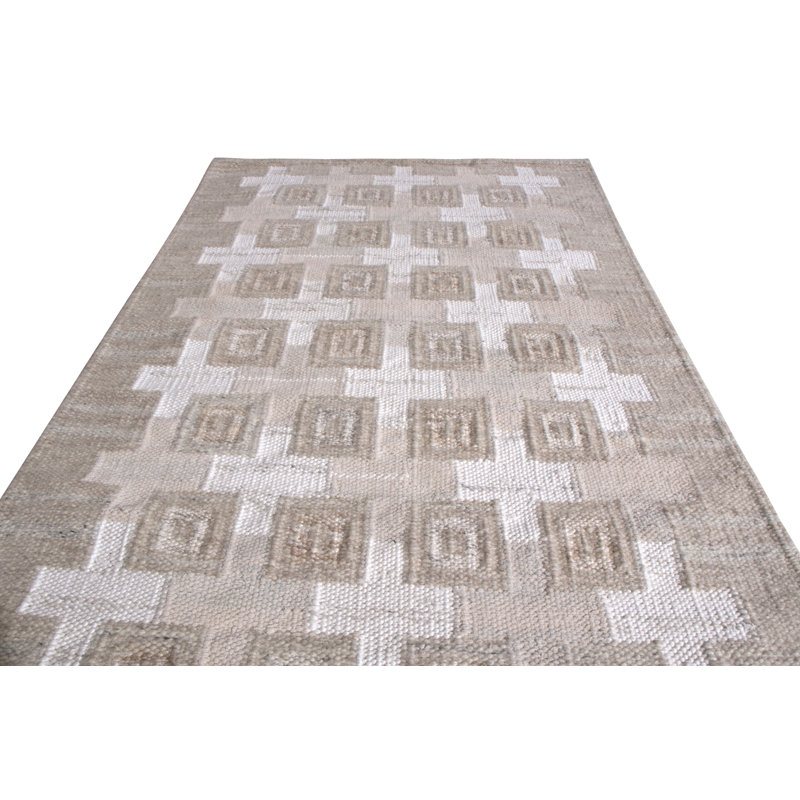 Wool Geometric Area Rug, Rectangle 8' x 10'