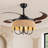 48" Boho Ceiling Fan with Light Kit, Woven Rope Shade Farmhouse Ceiling Fan with Remote Control, Quiet Reversible DC Motor