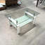 2 tables basses de salon, plateau en verre trempé transparent et structure stable de table moderne 2, conception centrale