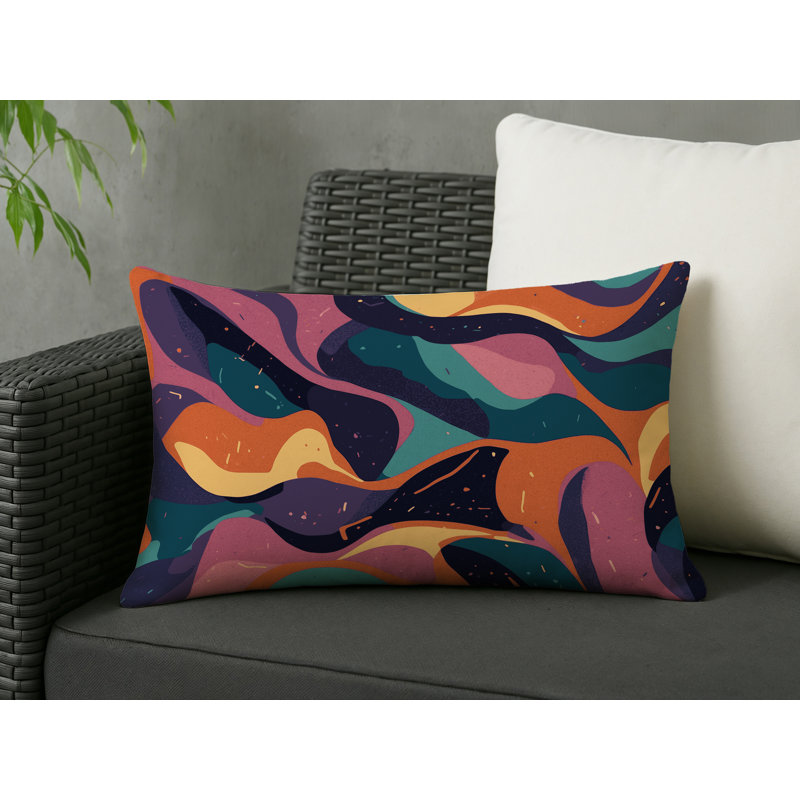 Tech Blaze Indoor And Outdoor Throw Pillow, Rectangle 14"H x 20"W