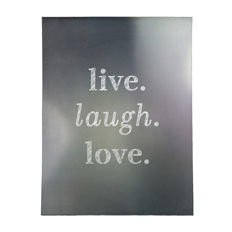 Tapis en chenille poly citation Live Laugh Love, Rectangle 8 pi x 10 pi