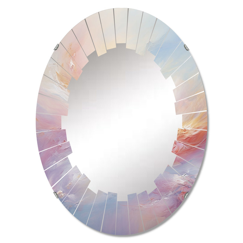 Lourmarin - Miroir mural romantique paysage ovale, 30 po x 20 po