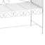 Banc de patio blanc crème avec jardin extérieur en métal de 43 po pour la cour, la piscine, la pelouse, banc élégant, blanc, rehausse l'attrait