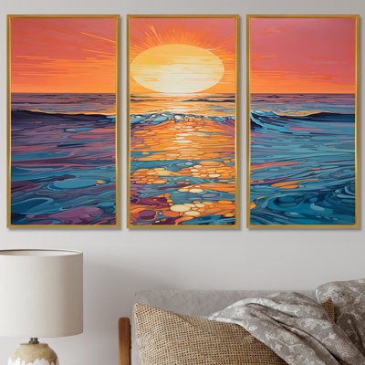 Salcedo - coucher de soleil, ensemble de reproduction d'art mural