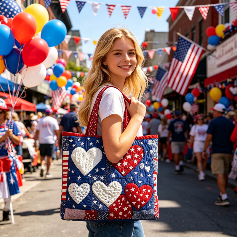  Sac à bandoulière en patchwork commémoratif The United States Spacieux et pratique, S