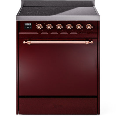Cuisinière à induction 30 pouces avec 4 éléments à induction (porte pleine) ILVE Nostalgie II Series