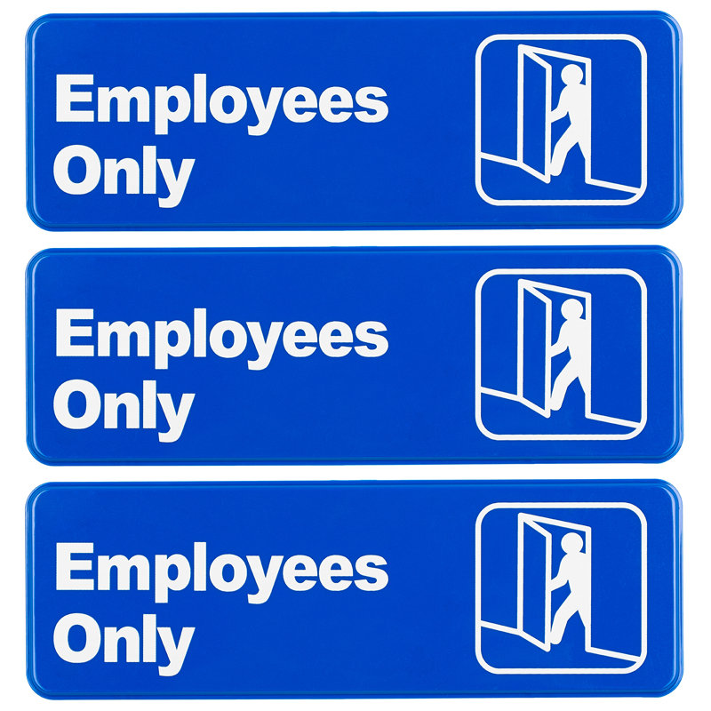 Signe des employés seulement, Bleu