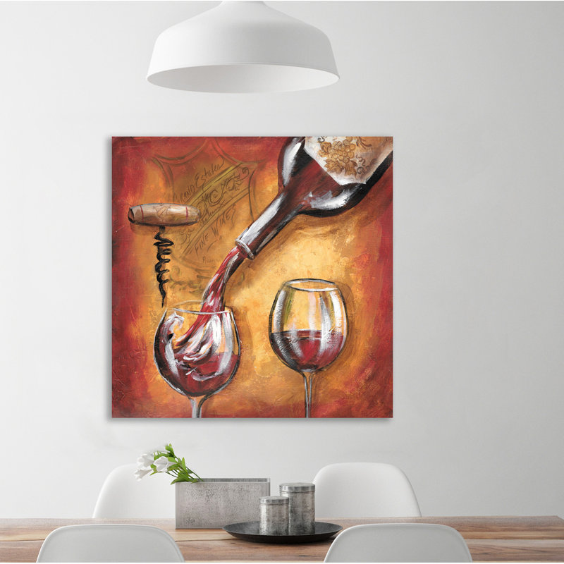 « wine verser », reproduction sur toile tendue, H 48 po x l 48 po