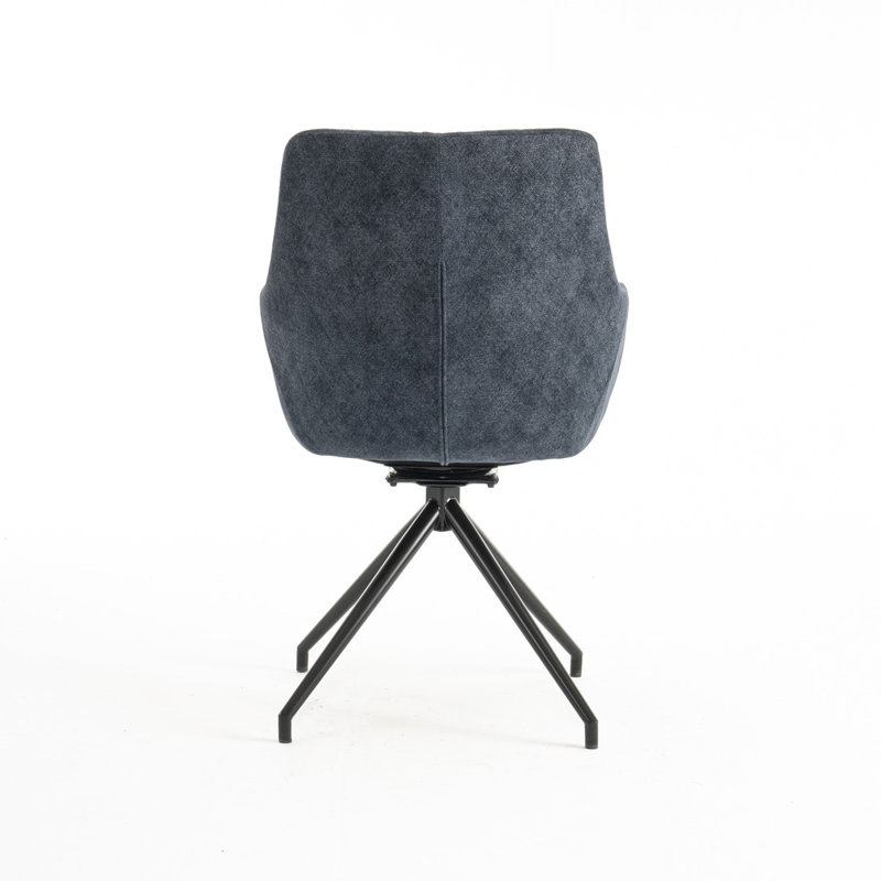 Aunalee 50cm H Velvet Upholstered Armchair, Set Of 4, Blue