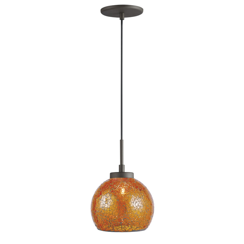 Luminaire suspendu tambour 1 lumière Keiser, Cylindre beige, Bronze