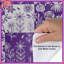 Housses de couette mauves à motif floral-127458755