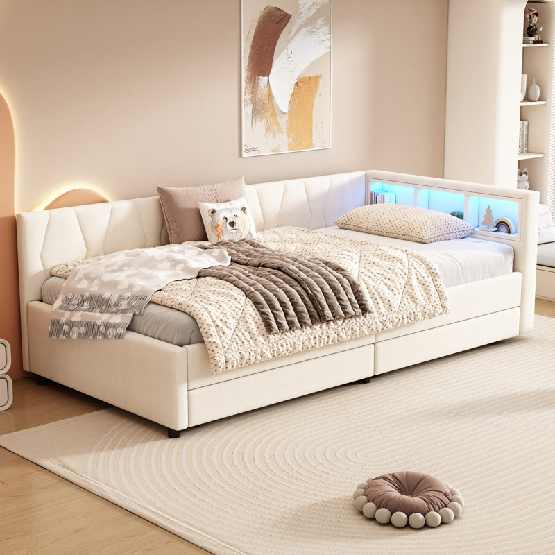 Storage Bed, Beige
