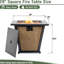 Table de foyer au propane en acier 28 po avec 50 000 pieds carrés, brun, pour patio extérieur, peu encombrant, flamme continue, intempéries, approuvé, protection contre les roches et la pluie, utilisation de 28 pouces, structure, pierre volcanique