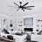72'' Indoor Smart Black Ceiling Fan With LED Light And App Remote Control
