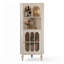 Buffet décoratif rétro en bois massif blanc