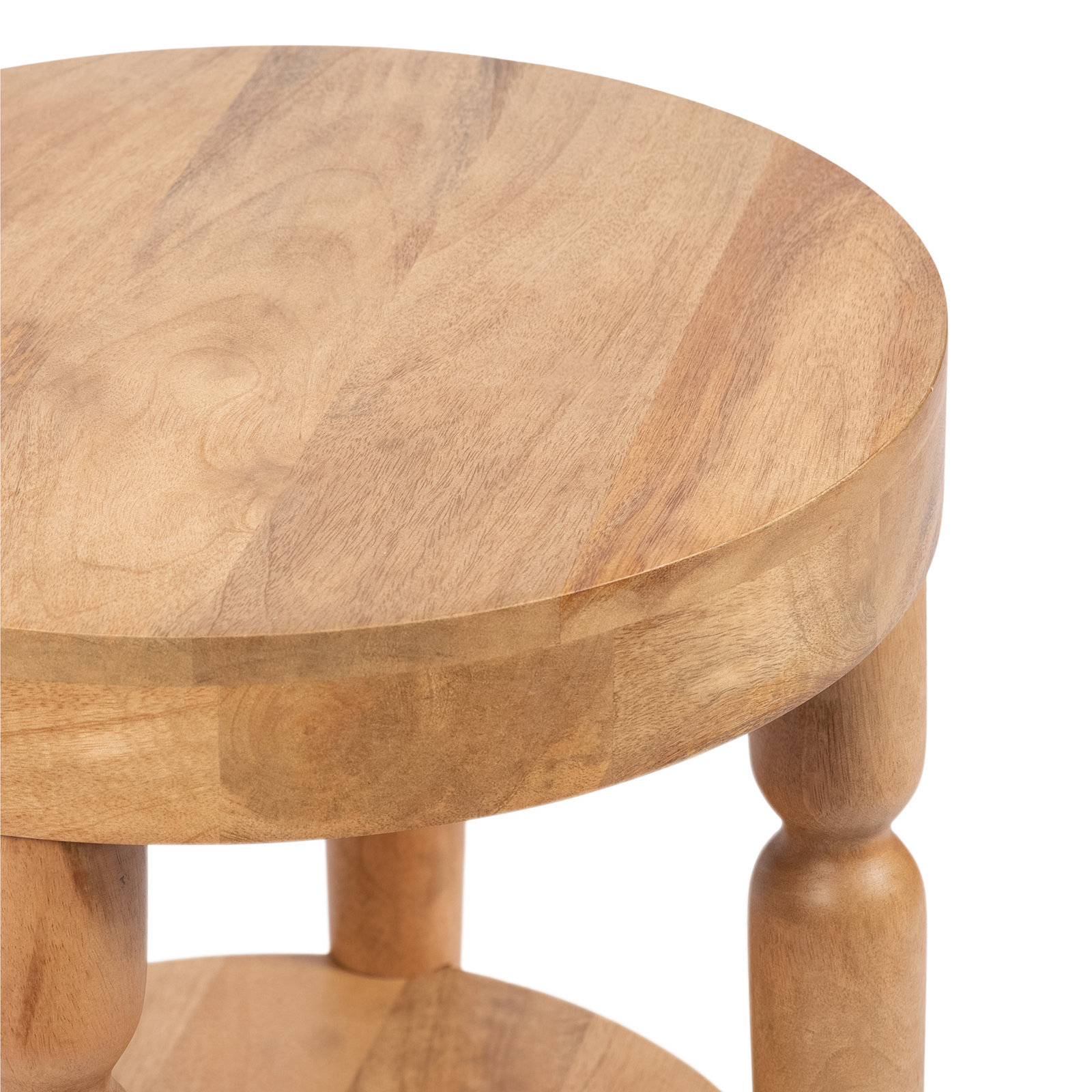 Ardentown Modern Round Side Table, Natural