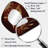 Guilford Terra Cotta Chocolate Leaves IV - Forest Unique Shape Mirror, Brown Asymmetrical Unique Wall Mirror, Printed Metal Art-147236200