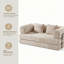 Canapé à compression avec dossier et accoudoirs, ensemble de canapé modulaire en velours deux places, canapé-lit convertible, convient aux salons et aux chambres à coucher.-1385202606