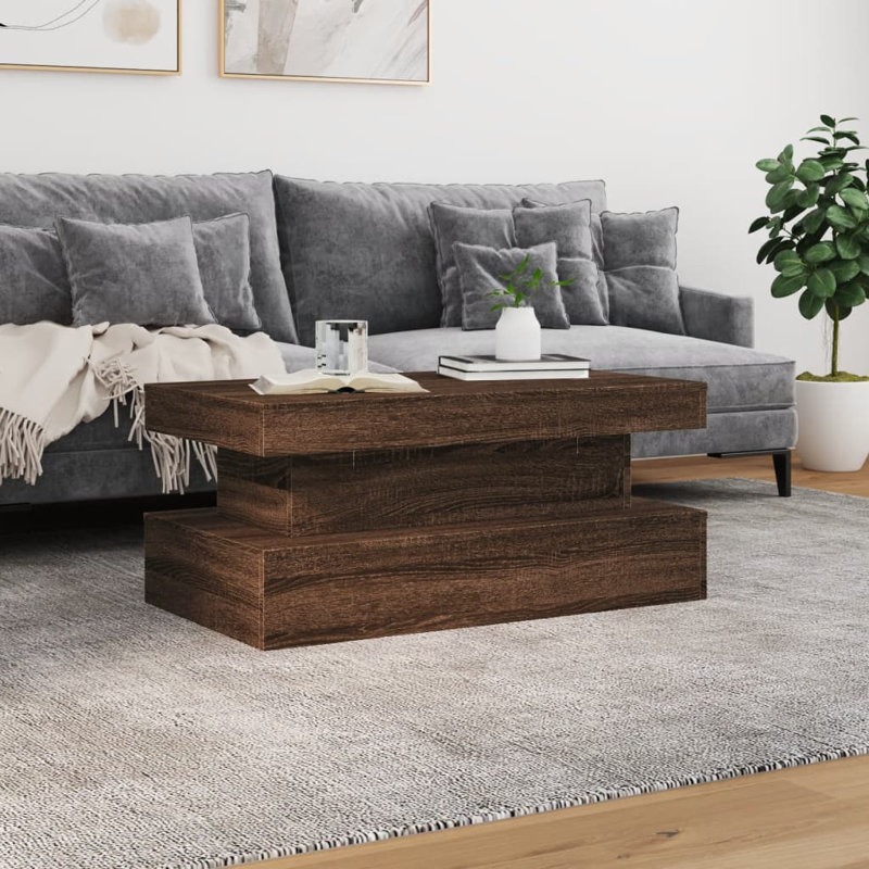 Cemya Frame Coffee Table, Brown Oak