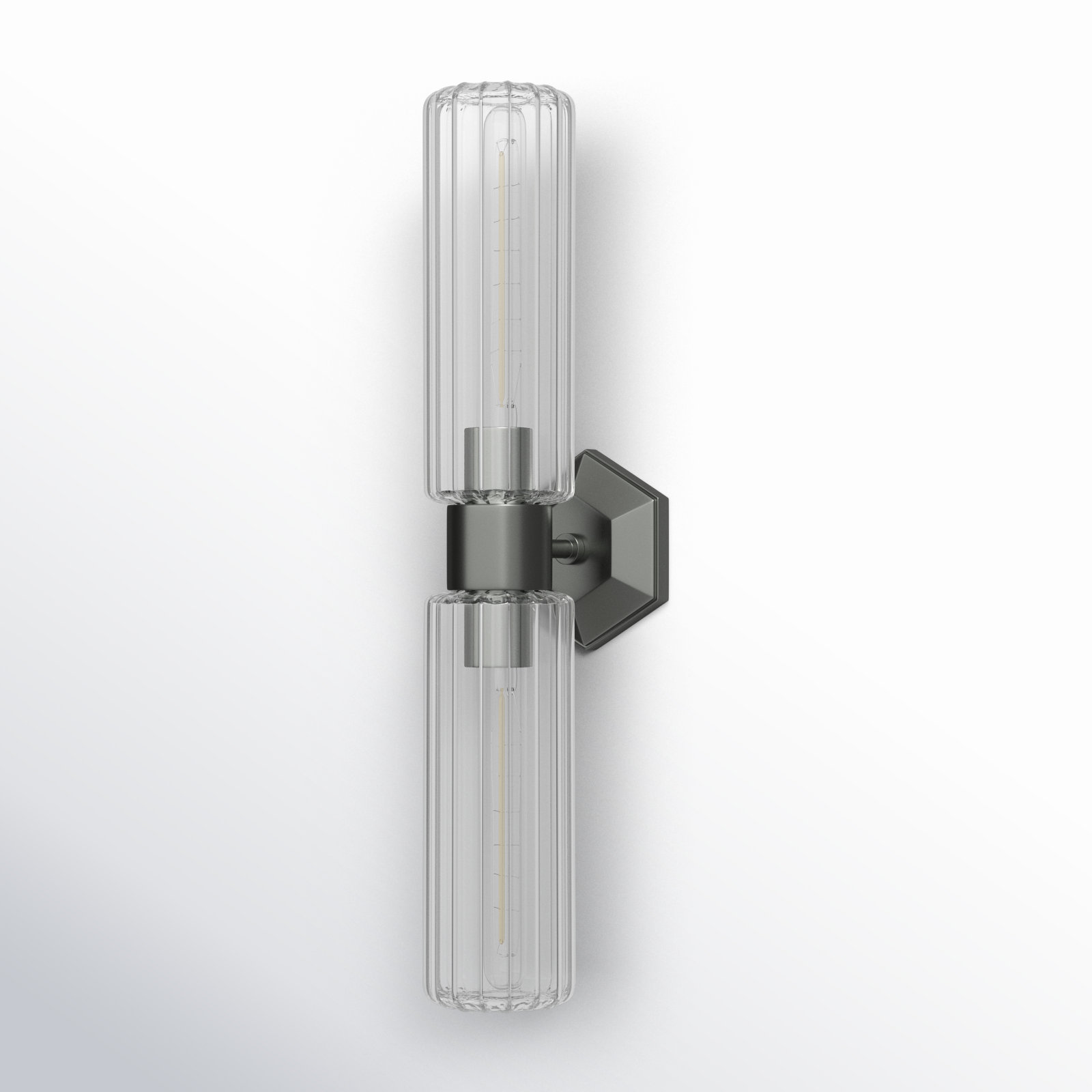 Abigail 2 Light Glass Dimmable Armed Sconce, Old Bronze