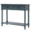 Console Trexm Daisy Series avec deux tiroirs et une tablette inférieure (bleu marine)-1971512140
