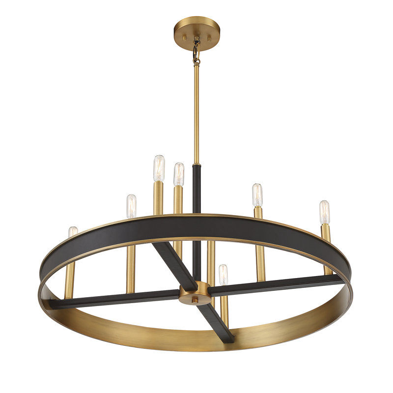 Lustre 8 lumières Padrino, Laiton