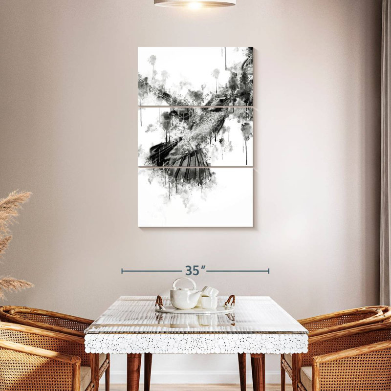 Brampt Hummingbird Black And White, 32" H x 20" W