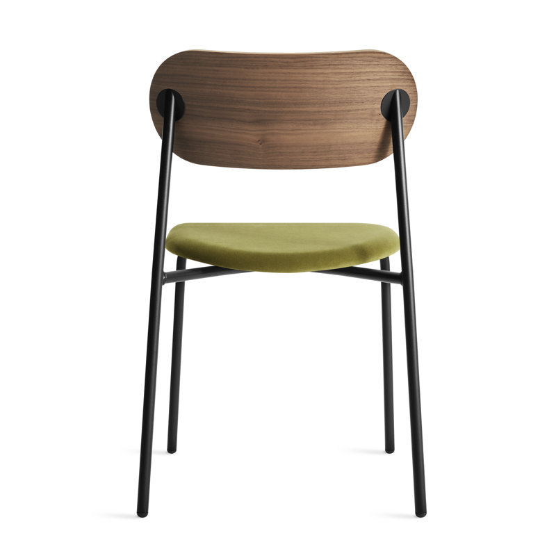 SideBySide Upholstered Dining Chair, Bella Loden Performance Velvet, Walnut