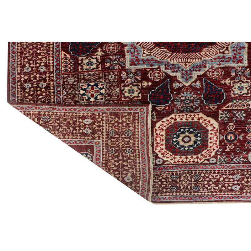 Aryana Hand-Woven High-Quality Red/Beige/Blue Area Rug