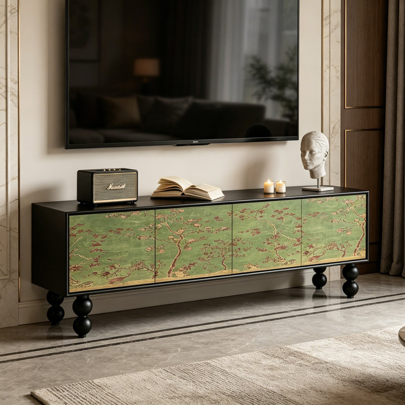 Meuble télé avec rangement Luxury, 23.62"H x 70.86"L x 15.74"W