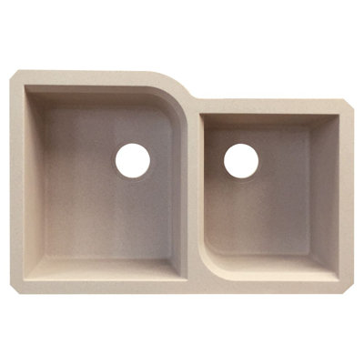 Radius 31.75'' L Double Bowl Kitchen Sink