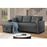 L-Shaped Sleeper Sofa Reversible Couch Pull Out Couch With Storage Chaise