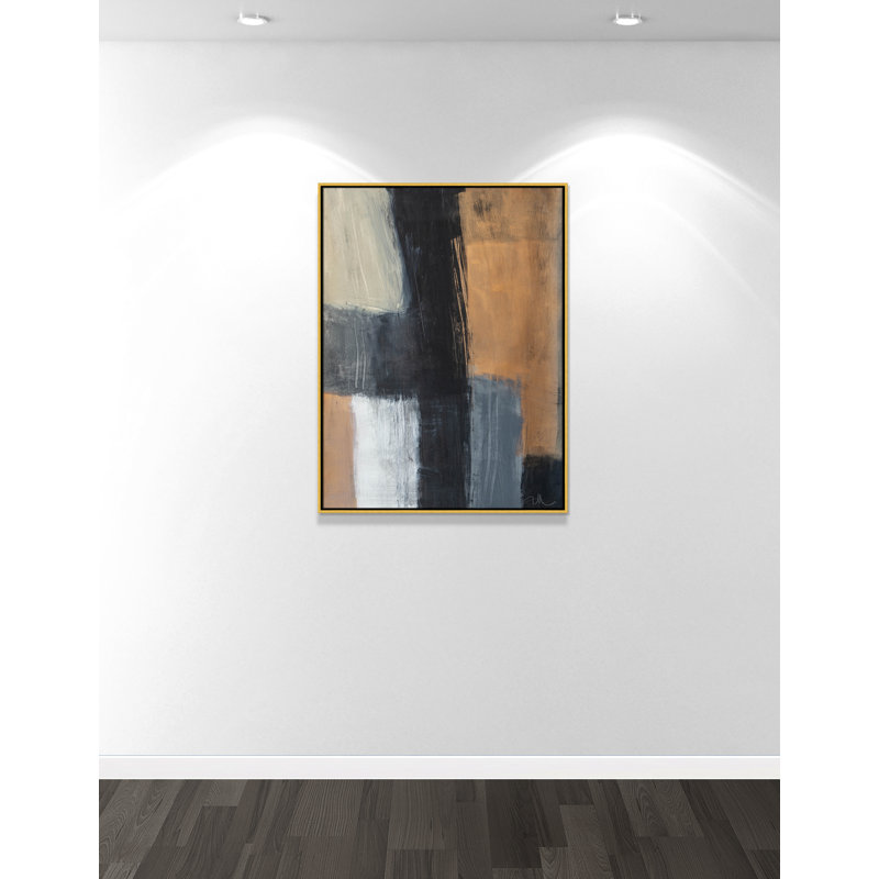 Metallic Slate II by Casa Fine Arts, Gold Floater Framed, 41.5" H x 31.5" W x 2" D, No Mat