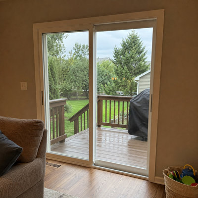 White Patio Door 72"W x 80"H Lowe glass OutSwing Bifold Aluminum Folding(2+0)