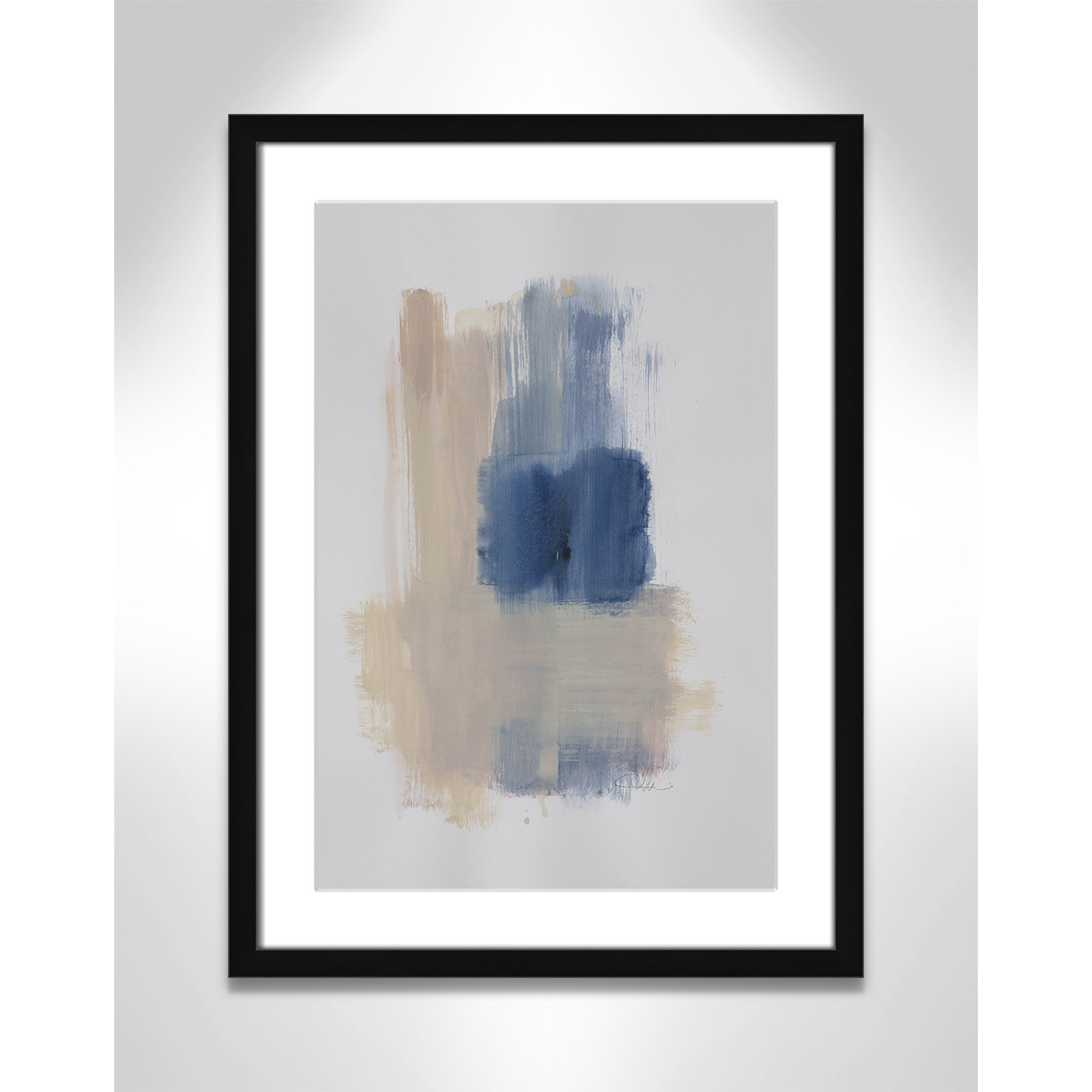 Powder Room Wash III by Casa Fine Arts, Black Matted Picture Framed, 23" H x 17" W x 1.25" D