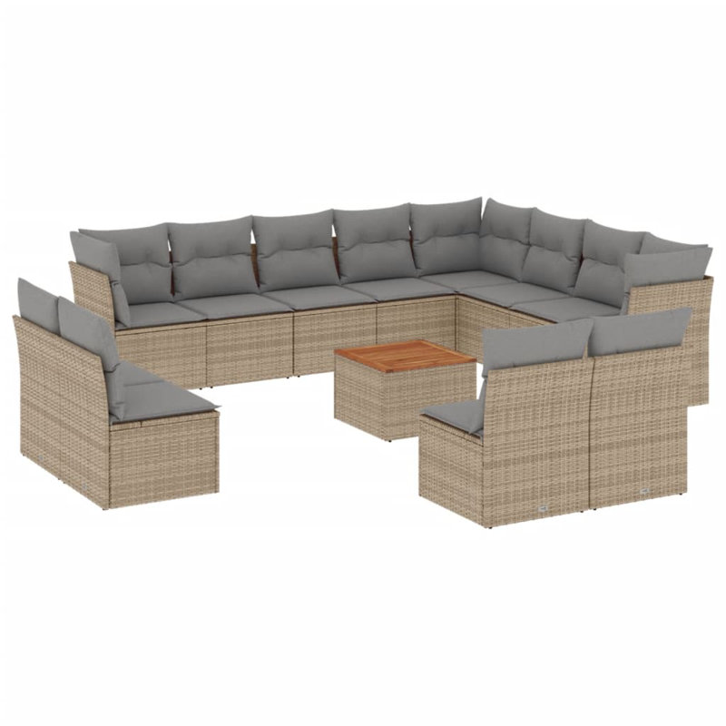  Ensemble de canapé de jardin beige
