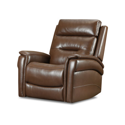 Dunky Leather Power Swivel Glider by Southern Motion